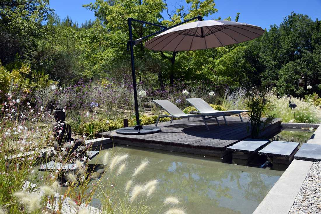 Bassin zen conçu par un jardinier-paysagiste en Loire Atlantique