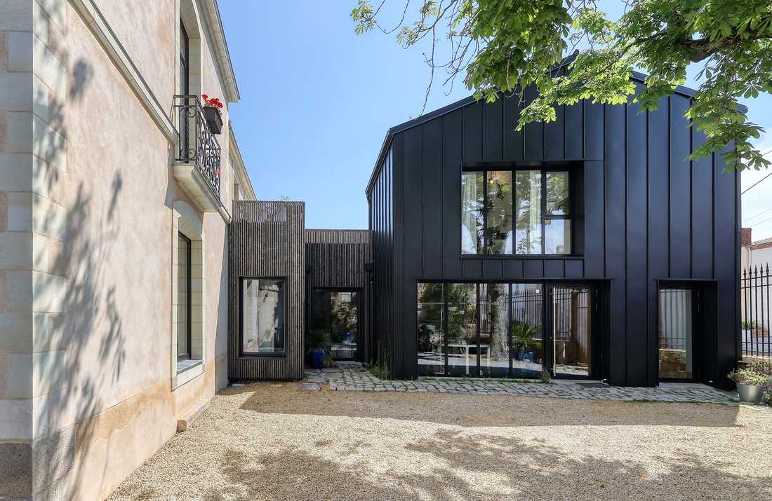 Extension d'une maison ancienne du 19e siècle par un architecte d'intérieur à Nantes