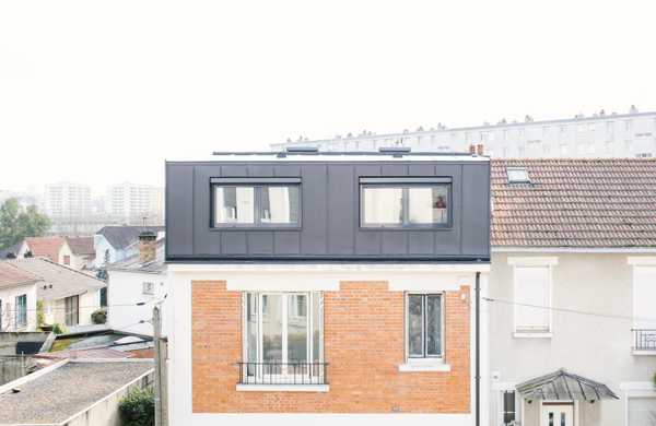 Surélévation d'une maison de ville en région parisienne par un architecte