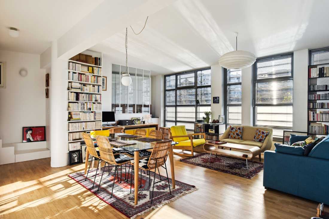 Energy-efficient renovation of a loft-style apartment by an architect in Nantes